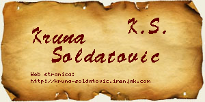 Kruna Soldatović vizit kartica